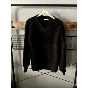 Sly Black Crewneck Sweater Wool Blend | Free - One Size